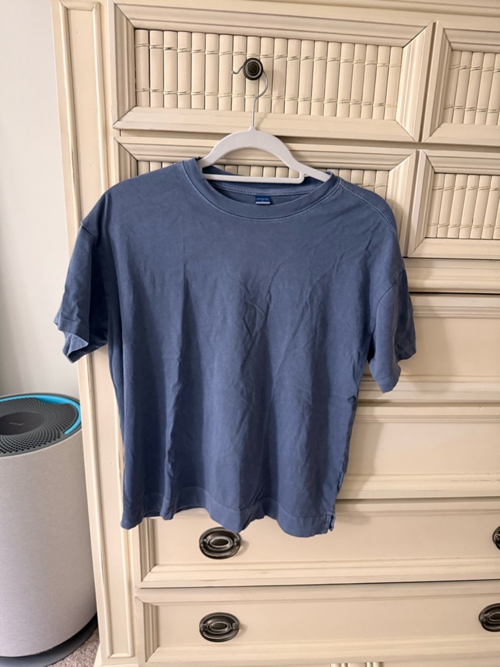 Old Navy Vintage Tee | Slate Blue | Boxy Crop | Size Small